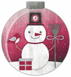 Alabama Crimson Tide Snowglobe 12in Wall Art