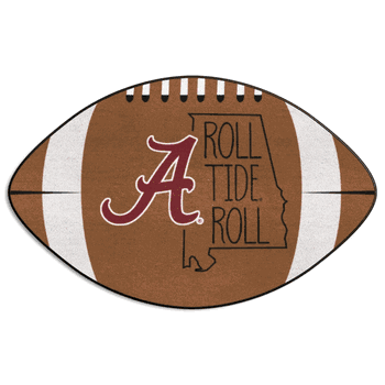 Alabama Crimson Tide Southern Style Football Rug - 20.5in. x 32.5in.