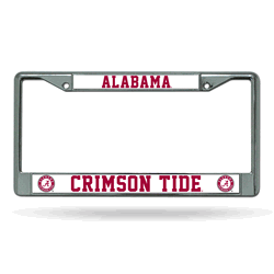 Alabama Crimson Tide Standard Chrome Frame with Plastic Inserts 12" x 6" Car/Truck Auto Accessory