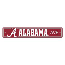 Alabama Crimson Tide Team Color Street Sign Dcor 4in. X 24in. Lightweight