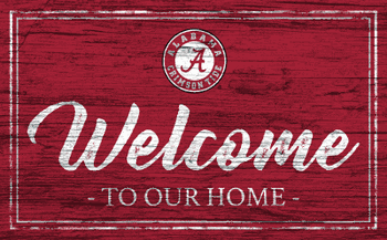 Alabama Crimson Tide Team Color Welcome 11x19 Sign