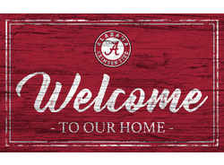 Alabama Crimson Tide Team Color Welcome 11x19 Sign