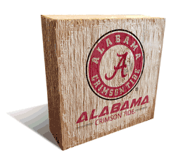 Alabama Crimson Tide Team Logo Block 6X6
