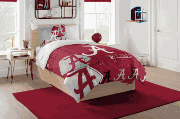 NCAA Alabama Crimson Tide Hexagon Twin Comforter Set