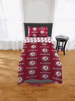 Alabama Crimson Tide Twin Rotary Bed In A Bag Set