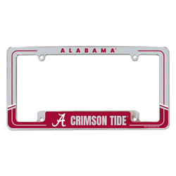 Alabama Crimson Tide Two-Tone 12" x 6" Chrome All Over Automotive License Plate Frame
