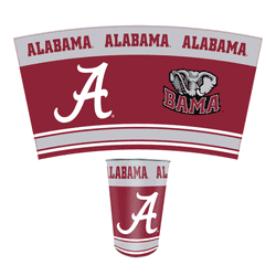 Alabama Crimson Tide Wastebasket 3.3 Gallon Tin