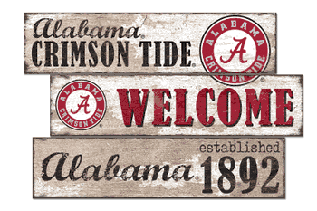 Alabama Crimson Tide Welcome 3 Plank