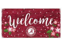 Alabama Crimson Tide Welcome Floral 6x12 Sign