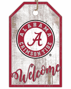 Alabama Crimson Tide Welcome Team Tag 11x19 Sign