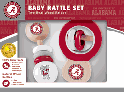 Alabama Crimson Tide Wood Rattle Set
