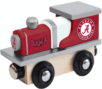 Alabama Crimson Tide Wood Train Engine