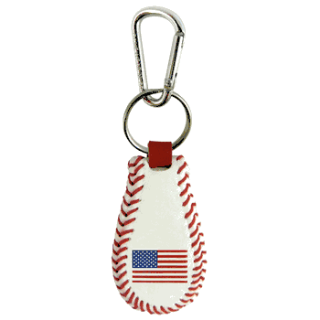 American Flag Keychain Classic Baseball CO