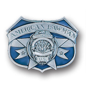 American Lawman Enameled Belt Buckle