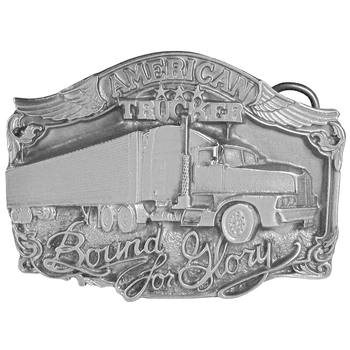American Trucker Antiqued Belt Buckle