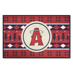 Anaheim Angels Holiday Sweater Starter Mat Accent Rug - 19in. x 30in.