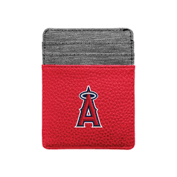 Anaheim Angels Pebble Front Pocket Wallet Light Red
