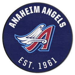 Anaheim Angels Roundel Rug - 27in. Diameter 1997 Retro Logo
