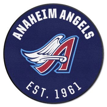 Anaheim Angels Roundel Rug - 27in. Diameter 1997 Retro Logo