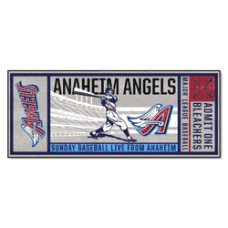 Anaheim Angels Ticket Runner Rug - 30in. x 72in. 1997 Retro Logo