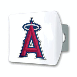 Anaheim Angels White Metal Hitch Cover with  3D Color Emblem