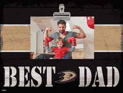 Anaheim Ducks 10" x 8" Best Dad with Stripe Clip Frame
