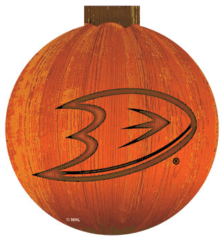 Anaheim Ducks 12 in. Halloween Pumpkin Sign