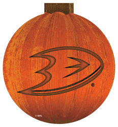 Anaheim Ducks 12 in. Halloween Pumpkin Sign