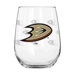 Anaheim Ducks 16oz Satin Etch Curved Beverage Glass