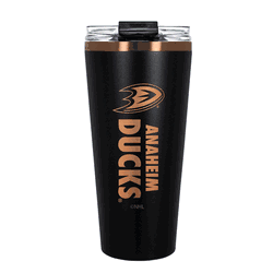 Anaheim Ducks 32oz Black and Copper Big Slim with Straw