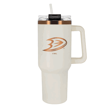 Anaheim Ducks 40oz Crème and Copper Colossus Travel Mug with Straw