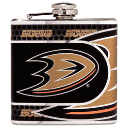 Anaheim Ducks 6oz Stainless Steel Flask with Metallic Graphics