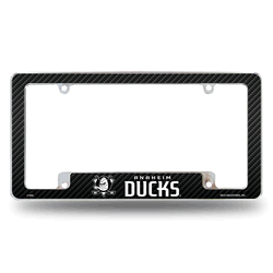 Anaheim Ducks Black 12" x 6" Chrome All Over Automotive License Plate Frame