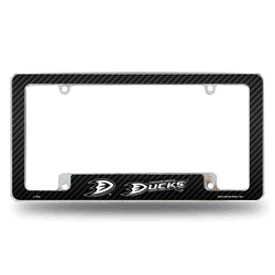 Anaheim Ducks Black 12" x 6" Chrome All Over Automotive License Plate Frame for Car/Truck/SUV