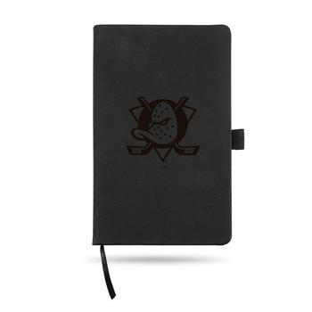 Anaheim Ducks Black - Primary Laser Engraved Small Notepad