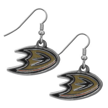 Anaheim Ducks Chrome Dangle Earrings