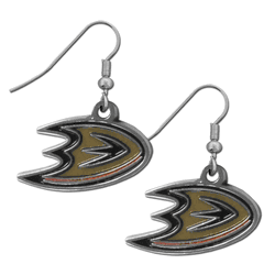 Anaheim Ducks Chrome Dangle Earrings