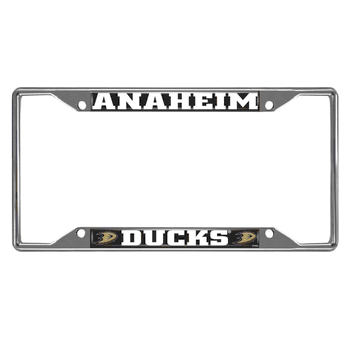 Anaheim Ducks Chrome Metal License Plate Frame, 6.25in x 12.25in