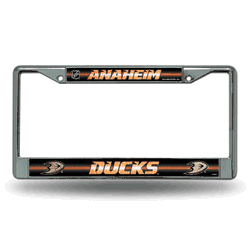 Anaheim Ducks Classic 12" x 6" Silver Bling Chrome Car/Truck/SUV Auto Accessory