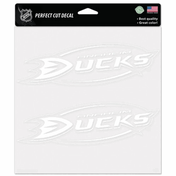 Anaheim Ducks Decal 8x8 Die Cut White