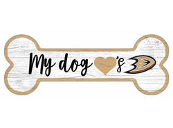 Anaheim Ducks Dog Bone 6x12 Sign