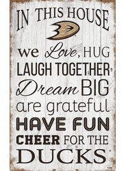 Anaheim Ducks In This House 11x19 Sign