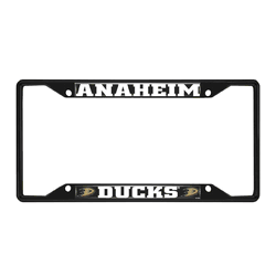 Anaheim Ducks Metal License Plate Frame Black Finish