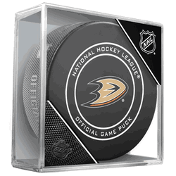 Anaheim Ducks NHL Hockey Official Game Puck IN CUBE