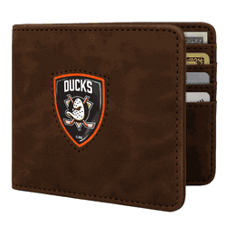 Anaheim Ducks Shield Wallet - Brown