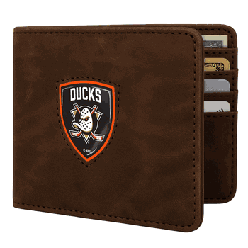 Anaheim Ducks Shield Wallet - Brown