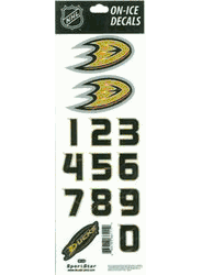 Anaheim Ducks Sportstar Officially Licensed Authentic Center Ice NHL Hockey Helmet Decal Kit