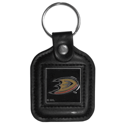 Anaheim Ducks Square Leatherette Key Chain