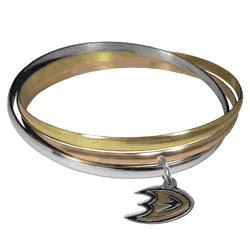 Anaheim Ducks Tri-color Bangle Bracelet