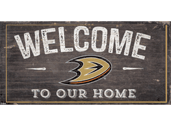 Anaheim Ducks Welcome Distressed 6x12